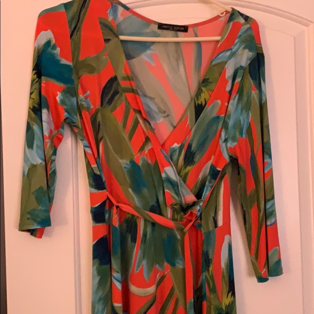 Floral maxi wrap dress
